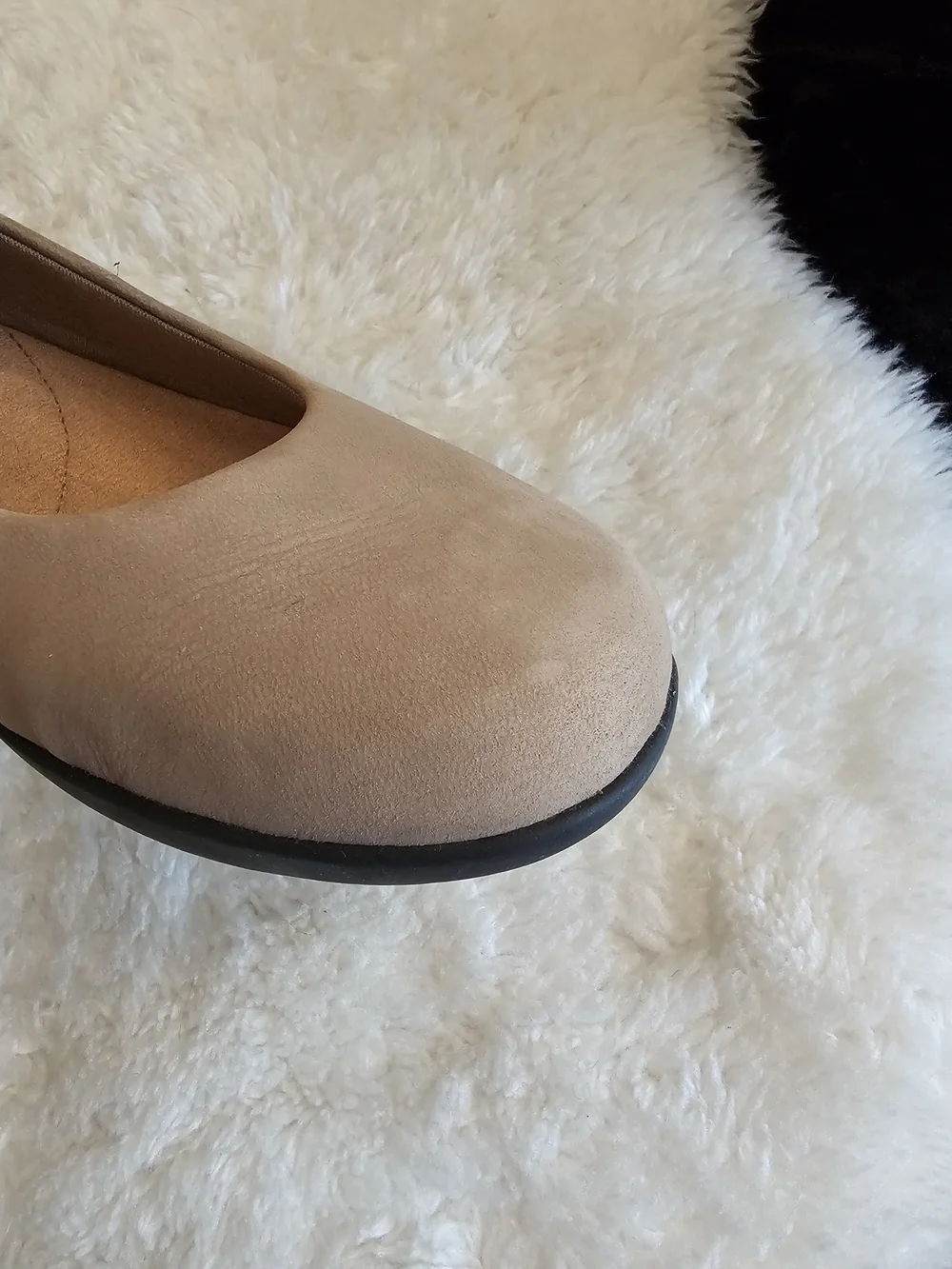 Clarks Medora Nina Mushroom Nubuck Leather Ankle Strap Flats Comfort US 8M NIB